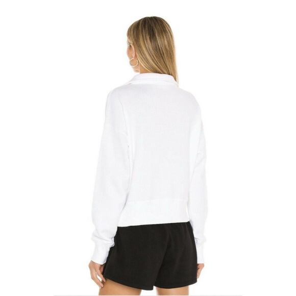 RE/DONE Pullover Womens Small Off White Half Zip‎ Sweatshirt Made USA Cotton - Picture 15 of 16